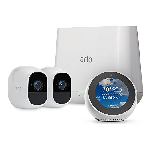 史低價！NetGear Arlo Pro 2 家庭安全攝像監控系統 + Echo Spot 套裝，包括2個室內外攝像頭和一個基站，原價$609.98，現僅售$429.99，免運費