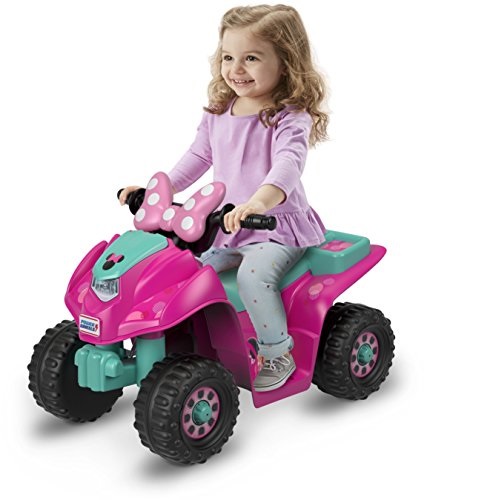 史低價！Power Wheels Lil' Quad 迪士尼米妮造型兒童電動玩具車，原價$99.99，現僅售$63.88，免運費