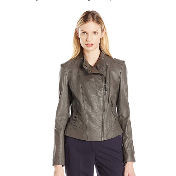 Cole Haan Washed Leather Moto 女款真皮機車夾克,原價$398, 現僅售$63.75, 免運費！