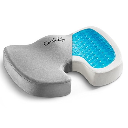ComfiLife Gel Enhanced Seat Cushion – Non-Slip Orthopedic Memory Foam Coccyx Cushion for Tailbone Pain – Back Pain & Sciatica Relief, Only $33.99