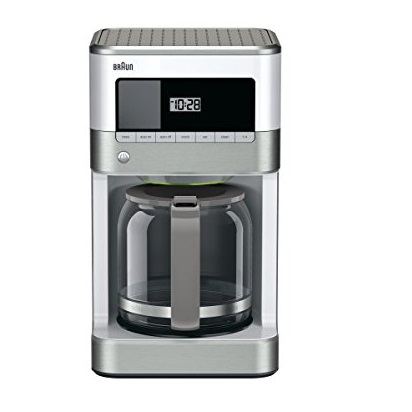 Braun KF6050WH Brewsense Drip Coffee Maker, 12-Cup, White, Only $52.65, free shipping