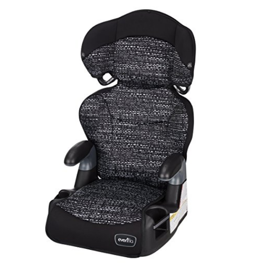 Evenflo Big Kid AMP High Back Booster Car Seat, Static Black $32.99，free shipping