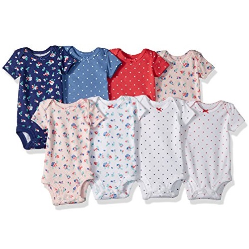 Carter's Baby Girls' 8 Pack Short Sleeve Bodysuits, Only $13.09