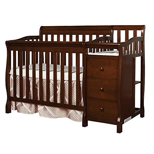 Dream On Me Jayden 4-in-1 Mini Convertible Crib And Changer, Espresso, Only $209.94