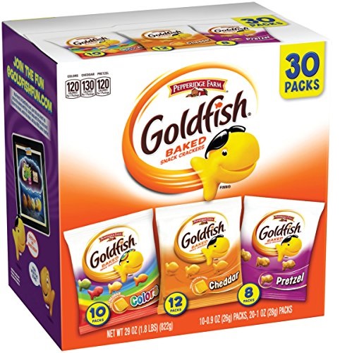 Pepperidge Farm, Goldfish, Crackers, Classic Mix, 29 oz, Variety Pack, Box, Snack Packs, Pack Of 30 , Only $9.48, free shipping after  using SS
