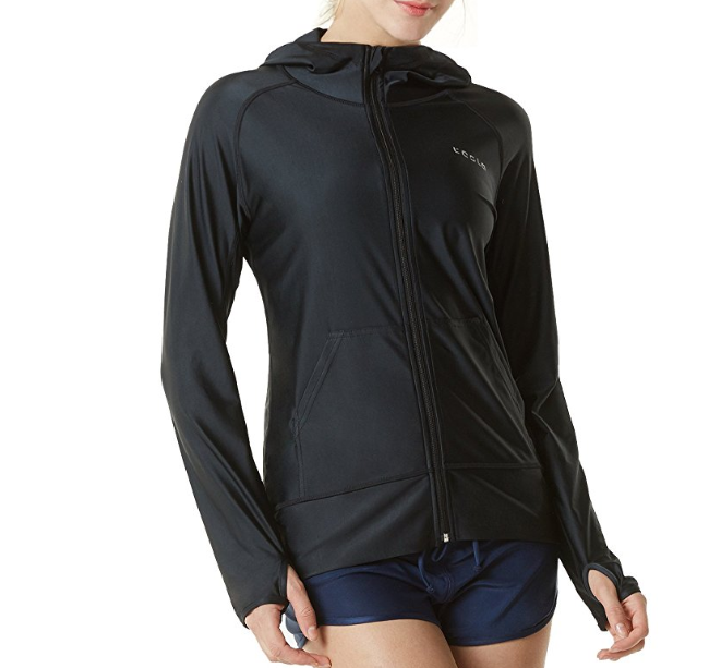 Tesla Women's UPF 50+ Full & Half Zip Front Long Sleeve Top Rashguard Swimsuit FSZ02/FSZ04 only $23.98