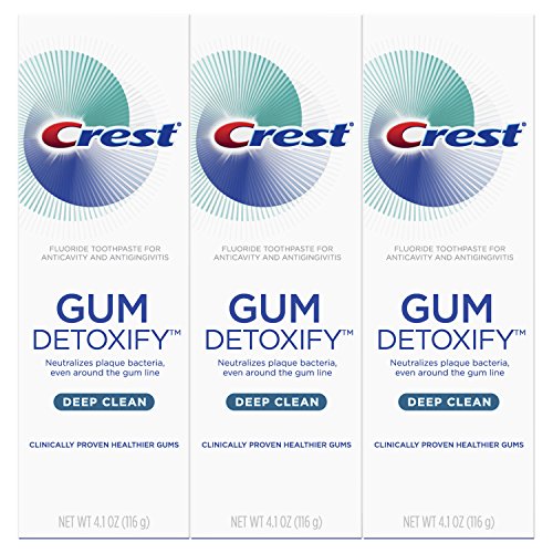史低價！Crest Gum Detoxify 深層清潔牙膏，4.1 oz/支，共 3支，原價$21.46，點擊Coupon后僅售$9.89，免運費！