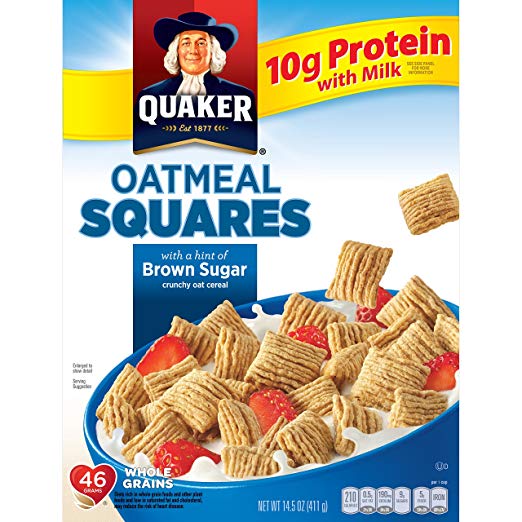 Quaker Oatmeal Squares, Brown Sugar, 14.5 Oz (Pack of 3), Only $5.24, free shipping after clipping coupon and using SS