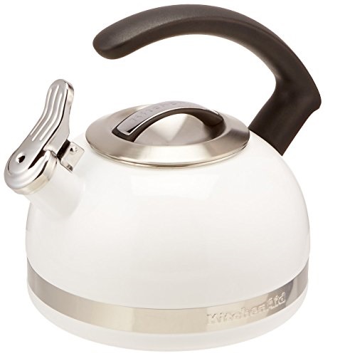 KitchenAid KTEN20CBWH 2.0-Quart Kettle with C Handle and Trim Band - White, Only $24.99