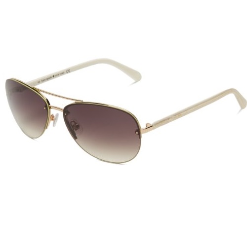 Kate Spade Women's Beryls Aviator Sunglasses,Rose Gold ivory temples,59 mm, Only $59.79, free shipping