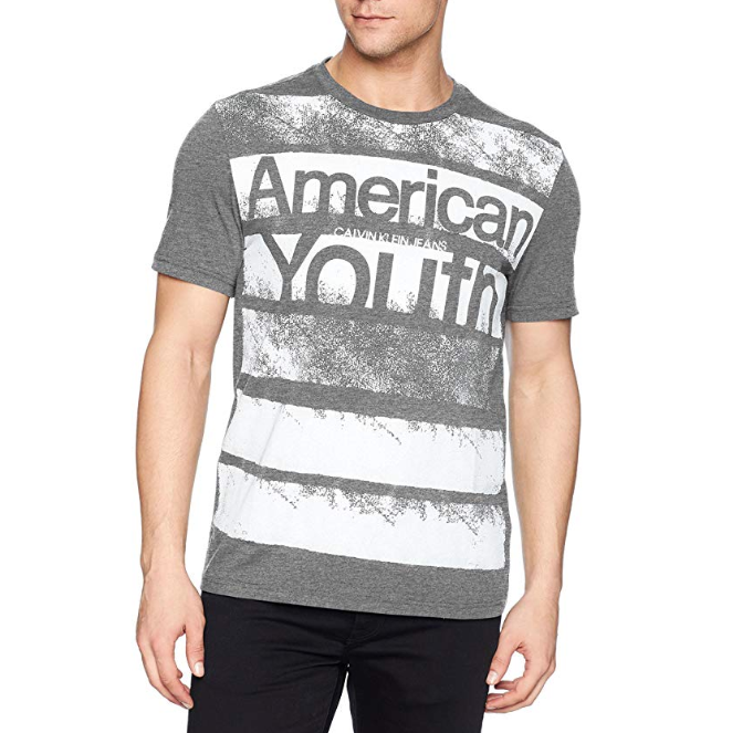 Calvin Klein Boxy男士T恤，现仅售$10.05
