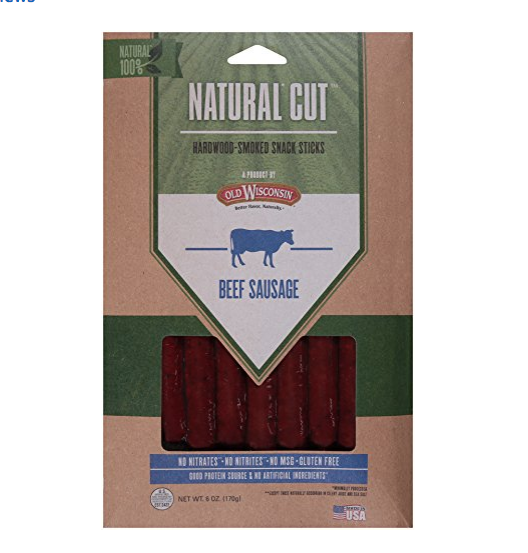Old Wisconsin Natural Cut Snack Sticks, Beef, 6 Ounce only $3.99