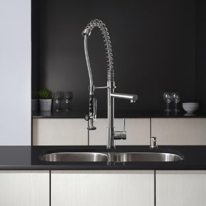Kraus KPF-1602SS Single Handle Pull Down Kitchen Faucet Commercial Style Pre-rinse, Stainless Steel $194.60