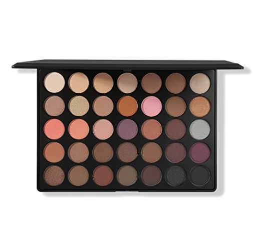 Morphe Pro 35 Color Eyeshadow Palette Warm 35W - Professional matte powder makeup palette with intense pigment only $23