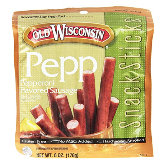 Old Wisconsin Snack Sticks, Pepperoni, 6-Ounce Package only $4.74
