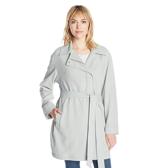 7 For All Mankind Women's Asymmetrical Fashion Drape Trench only $39.99