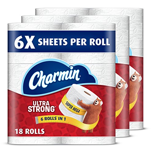 Charmin Super Mega Roll Ultra Strong Toilet Paper, 18 Count x 2, Only $36.58, free shipping