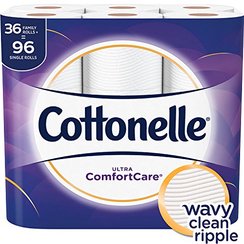Cottonelle Ultra ComfortCare Toilet Paper, Soft Bath Tissue, 36 Family Rolls+ $16.03