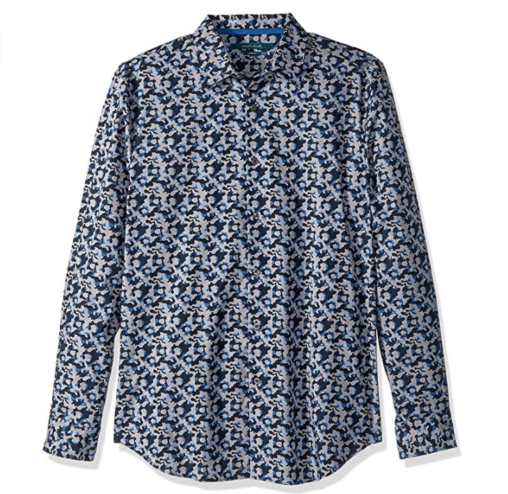 Perry Ellis Long Sleeve Abstract Floral Print Shirt only $24.99