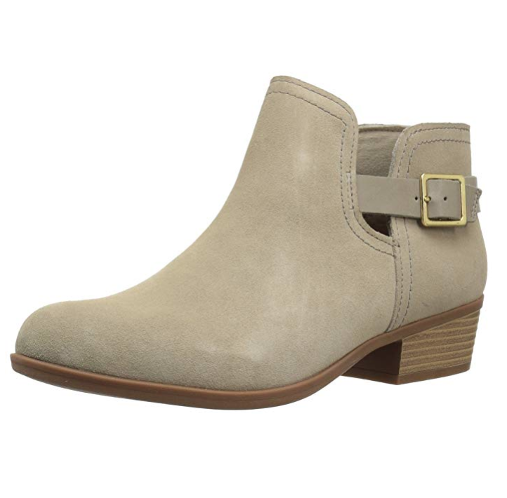CLARKS Women's Addiy Carisa Ankle Boot, Sand Suede, 6 Medium US, Only $31.50, You Save (%)