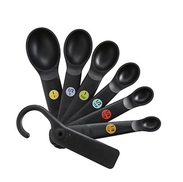 OXO 11110801 Good Grips 7-Piece Plastic Measuring Spoons, Black only $4.99