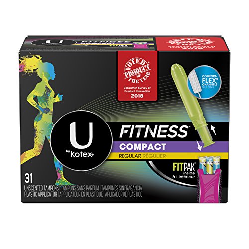 U by Kotex Fitness Tampons with FITPAK, Regular Absorbency, Fragrance-Free, 31 Count, Only $6.64, free shipping after using SS