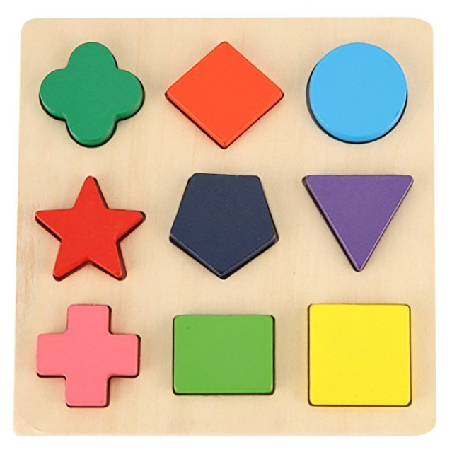 GYBBER&MUMU Wooden Preschool Shape Puzzle $7.99