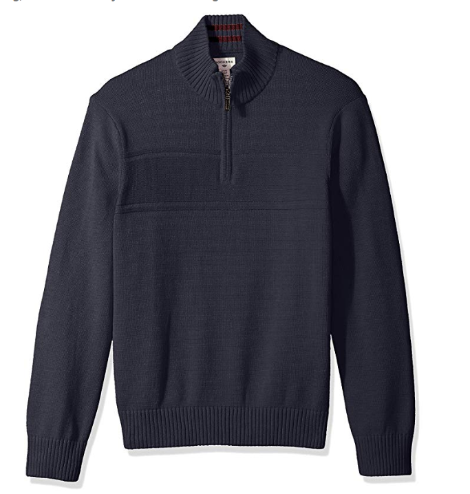 Dockers Men's Quarter Zip Cotton Long Sleeve Sweater only $9