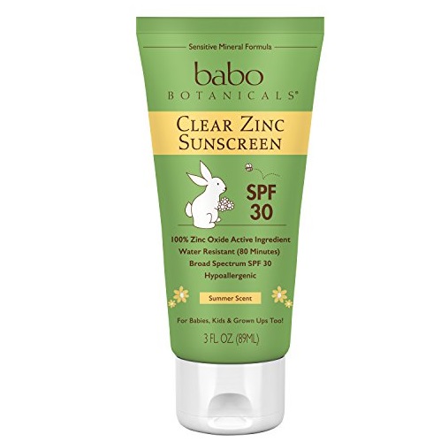 Babo Botanicals SPF 30 Clear Zinc Lotion - 3 Ounces, Best Natural Mineral Sunscreen, Non-Nano, Sensitive, Only $4.69, free shipping after using SS