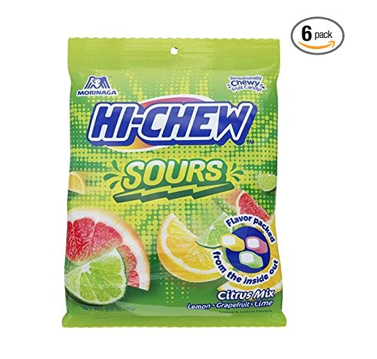 Hi-Chew Sensationally Chewy Japanese Fruit Candy, Assorted Flavors, 3.17 Ounce (Pack of 6) only $9.66