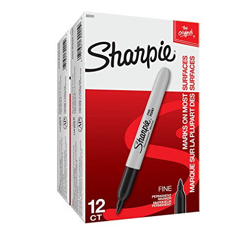 Sharpie Permanent Markers, Fine Point, Black, 24-Count, Only $13.29