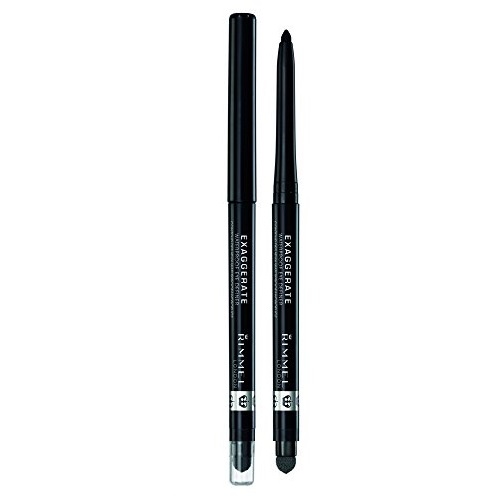 Rimmel Exaggerate Eye Definer, Blackest Black, 1 Count, Waterproof Long Lasting Easy Twist Up Self-Sharpening Eye Color Pencil, Only $4.22, free shipping after using SS