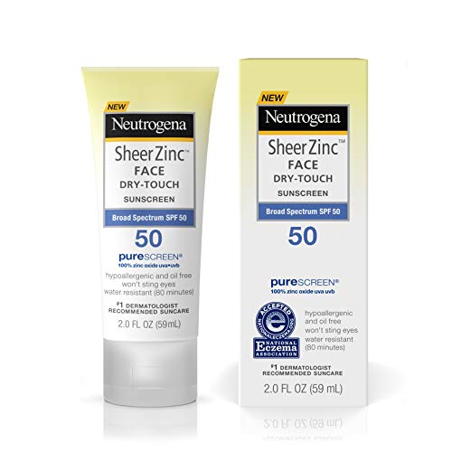 Neutrogena Sheer Zinc Oxide Dry-Touch Face Sunscreen with Broad Spectrum SPF 50, Oil-Free, Non-Comedogenic & Non-Greasy Mineral Sunscreen, 2 fl. oz, Only $5.99 after clipping coupon