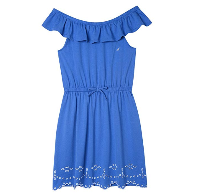 Nautica Patterned Sleeveless Dress 女童无袖连衣裙, 现仅售$6.61