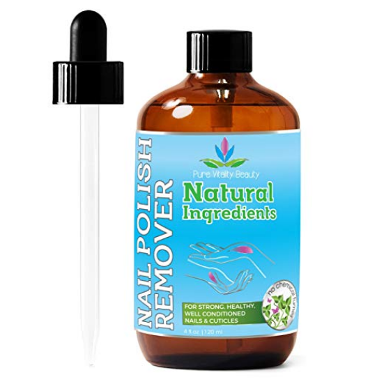 Nail Polish Remover - Natural and Plant Based - Non Acetone - Conditioner and Strengthener for Nails and Cuticles - Safe for Kids - no Chemicals and Non Toxic $12.87