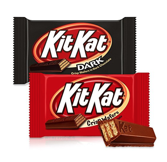 KIT KAT Chocolate Candy Bars, Variety Box (Milk, Dark) 18 Count only $16.20