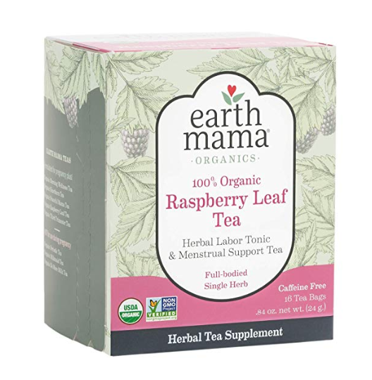 Earth Mama Organic Raspberry Leaf Tea Bags for Labor Tonic and