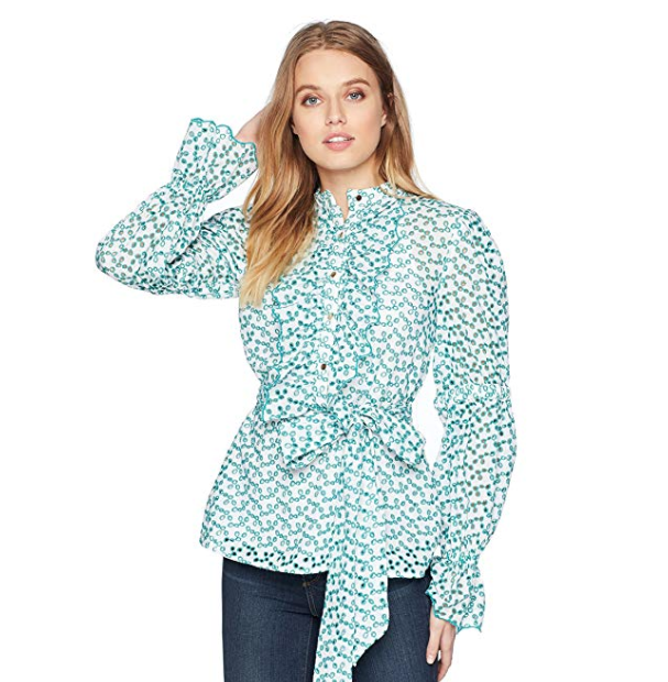 Keepsake The Label Women's Blossom Puff Sleeve V Neck Wrap Top only $47.62