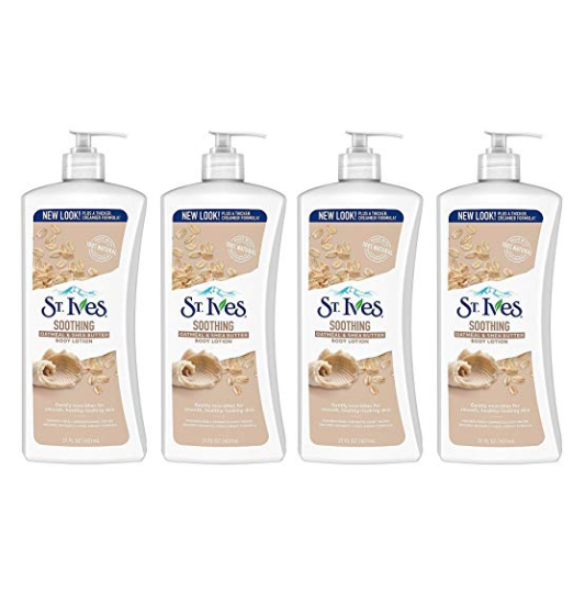 St. Ives Body Lotion, Oatmeal and Shea Butter, 21 oz (Pack of 4), Only $19.12, You Save $1.18(6%)