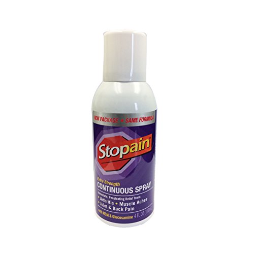 Stopain Extra Strength Continuous Pain Relief Spray, 4 Ounce, Temporarily Relieves Muscle and Joint Pain Due to Simple Backache, Arthritis, Strains, Bruises and Sprains, Only $8.32