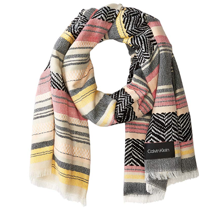 Calvin Klein Yarn-Dye Textured 女款针织围巾, 原价$44, 现仅售$14.72