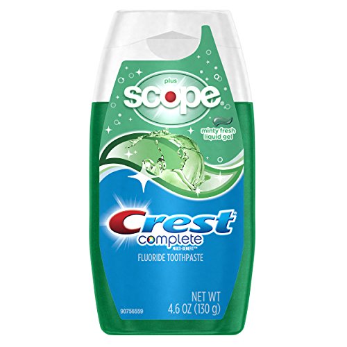Crest Complete Whitening Plus Scope Multi-Benefit Fluoride Liquid Gel Toothpaste, Minty Fresh, 4.6 Ounce (Pack of 6), Only$14.08