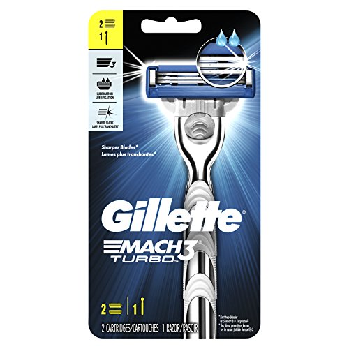 史低價！Gillette 吉列男士 Mach3 Turbo系列剃鬚刀+2剃鬚刀片，原價$11.99，現點擊coupon后僅售$6.97，免運費