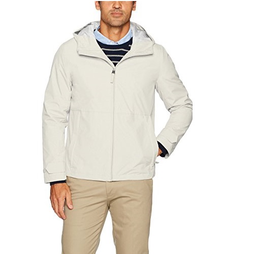 Dockers Men's Mason All Terrain Hooded Windbreaker Jacket, Ice, Medium, Only $25.10