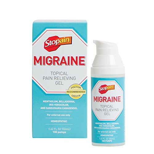 Stopain Migraine Topical Pain Relieving Gel 1.62 fl. oz. Safe and Effective Migraine Relief Safe to Use With Other Migraine Medication Effective At Any Stage of a Migraine, Only $11.04