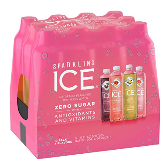 Sparkling Ice 混合裝果味無糖氣泡飲料 12瓶，現點擊coupon后僅售$9.40，免運費！