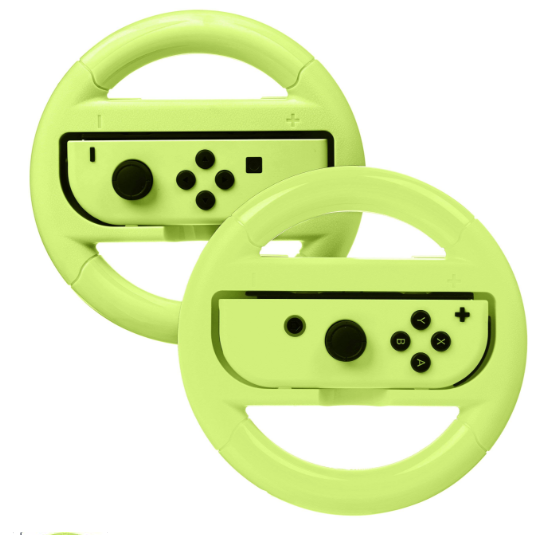 AmazonBasics Steering Wheel for Nintendo Switch - Neon Yellow (2 Pack) only $5.46