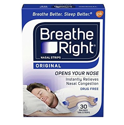 Breathe Right Original Tan Small/Medium Drug-Free Nasal Strips for Nasal Congestion Relief, 30 count (Pack of 2), Only $12.92, free shipping after using SS