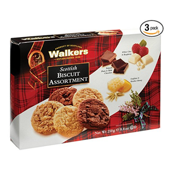 Walkers Shortbread Scottish Cookie Assortment, 8.8 Ounce (Pack of 3), Flavors Include Chocolate Chunk, White Chocolate Raspberry, Oat & Heather Honey, $12.15