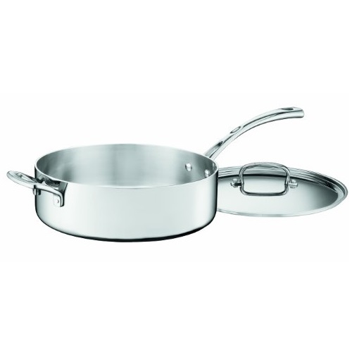 Cuisinart FCT33-28H French Classic Tri-Ply Stainless 5-1/2-Quart Saute Pan with Helper Handle and Cover, Only$43.32, free shipping